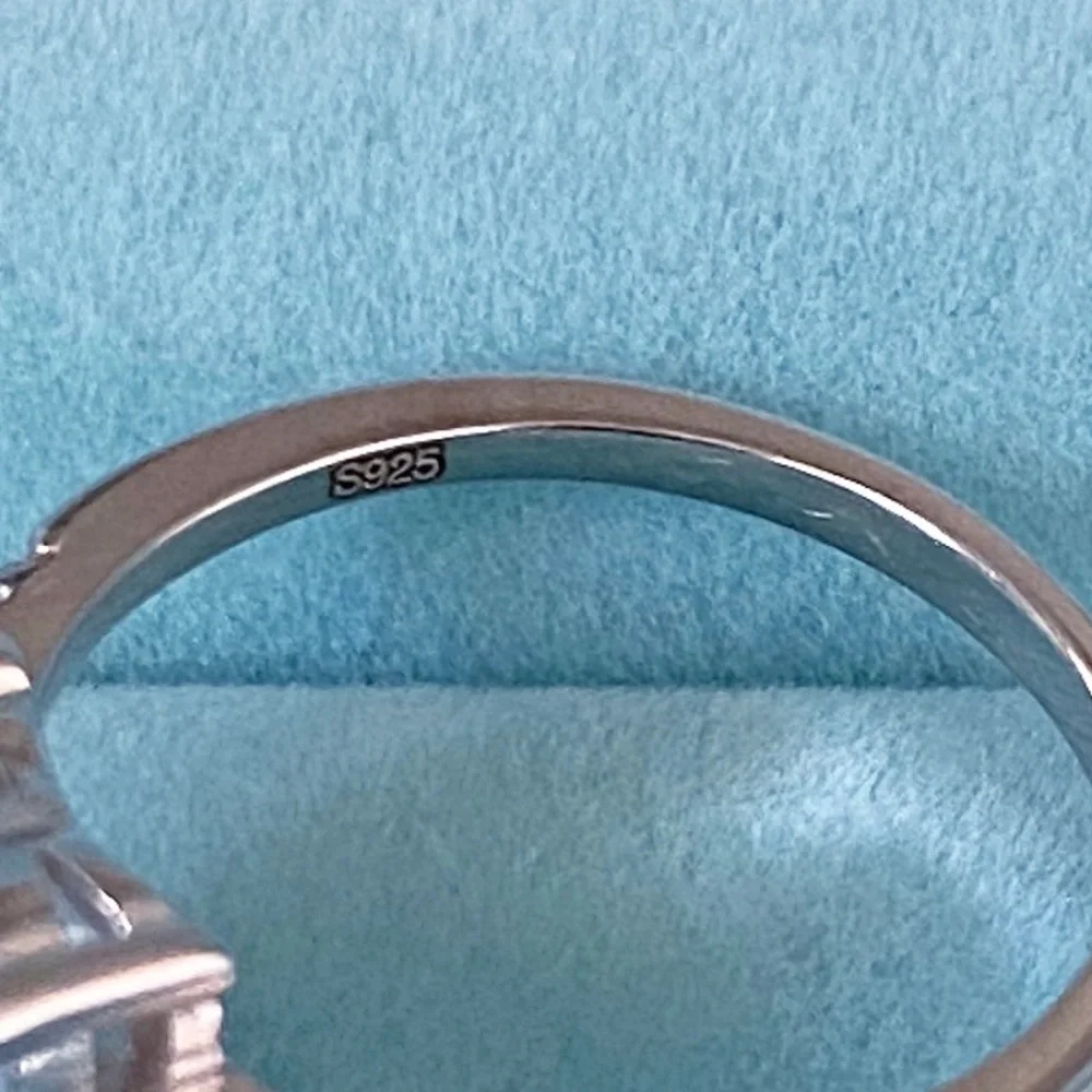 Sterling Silver Channel Set Ring Setting Heart Zirconia Gemstone